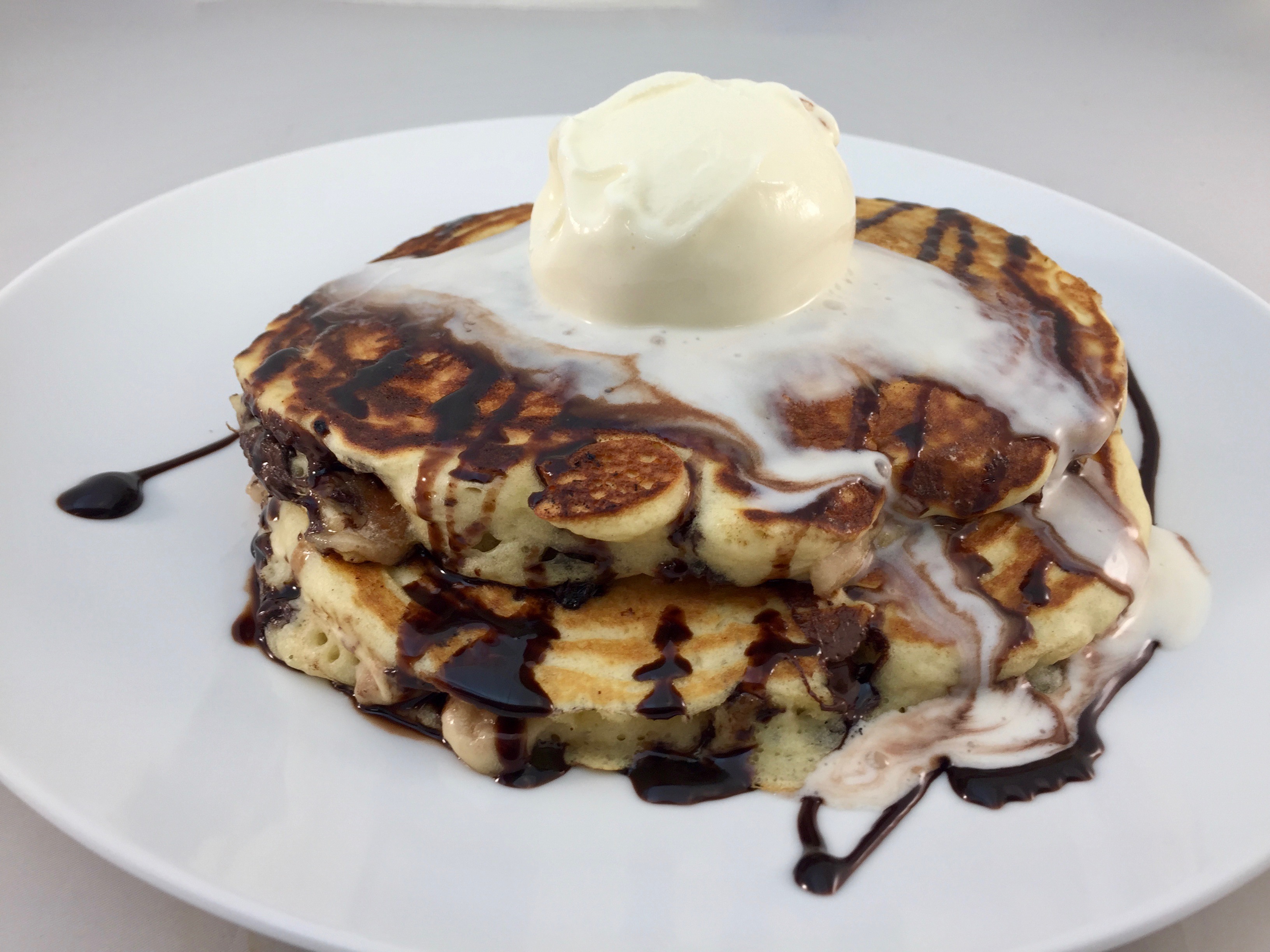 Chocolate Chip Cookie Dough Pancakes w_f