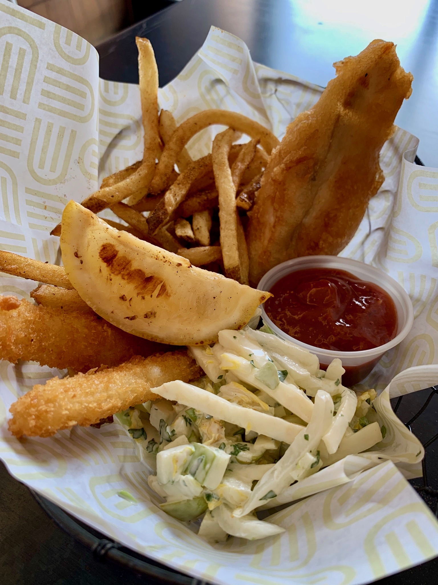 Calamari Fish n' Chips Basket