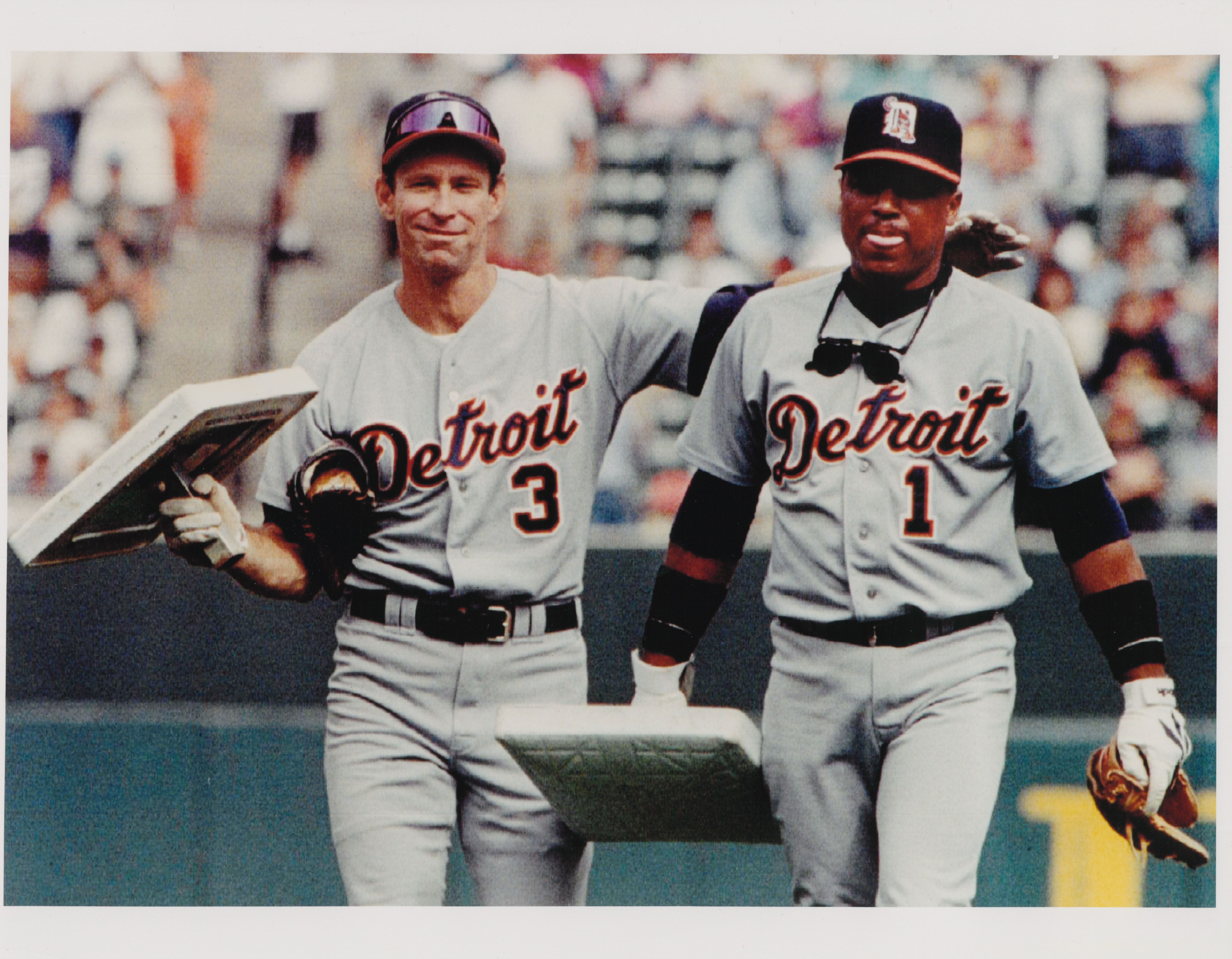 Alan Trammell and Lou Whitaker Celebrating 11x14 Photo