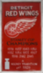 Red Wings Wooden Sign
