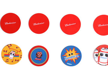 paper coasters customized custom Budweiser Japan haroshi