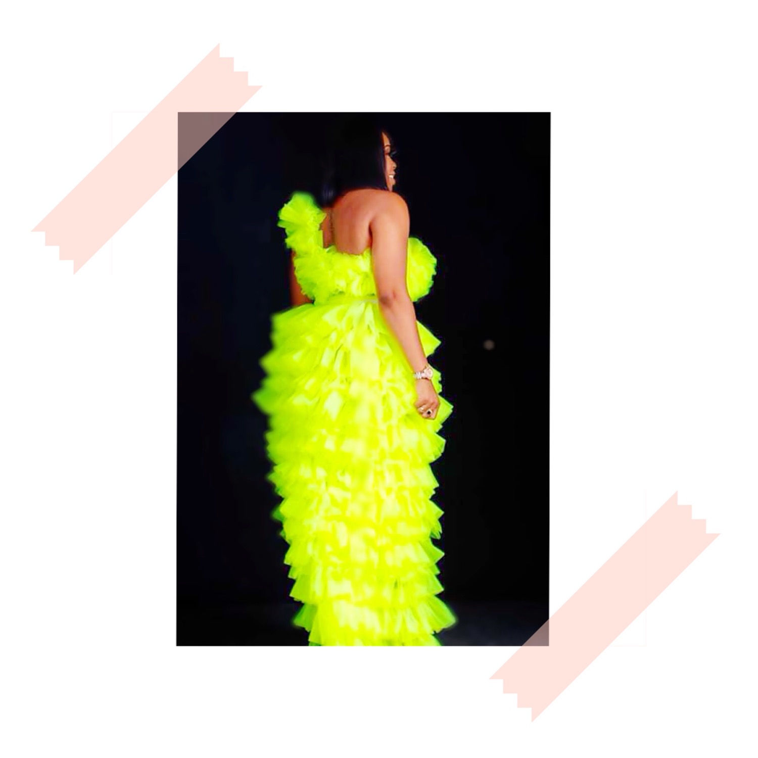 Custom made long tulle set