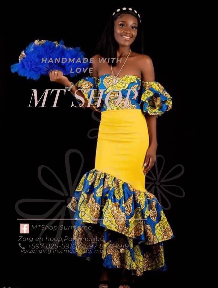Thumbnail: Custom made african print dress