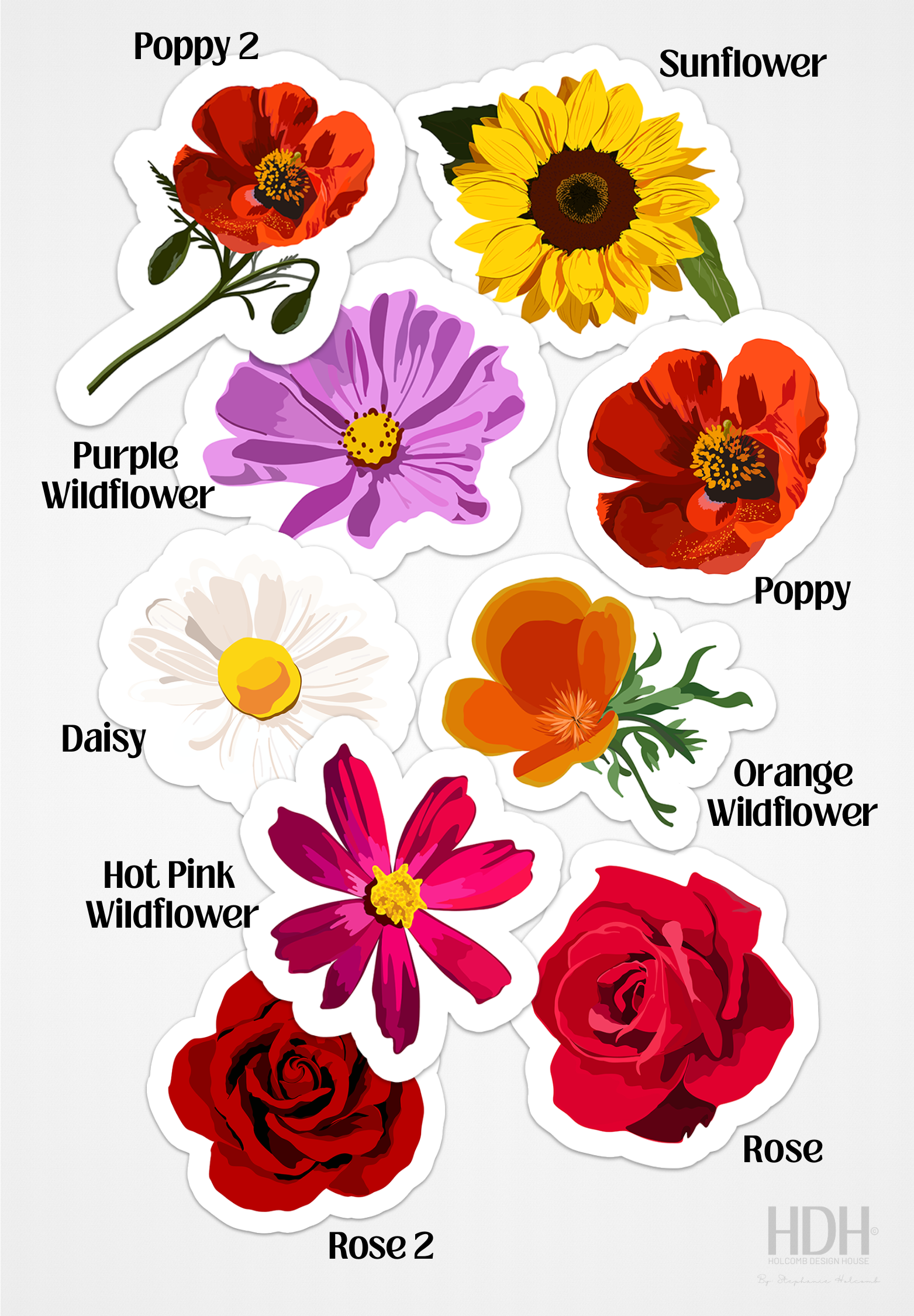 Floral Sticker Collection