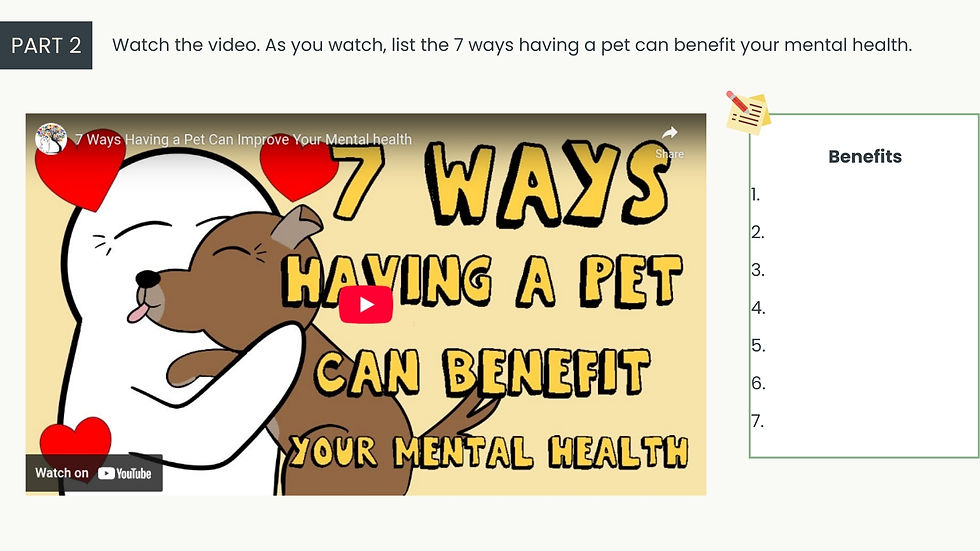Thumbnail: Pets ESL lesson plan preview