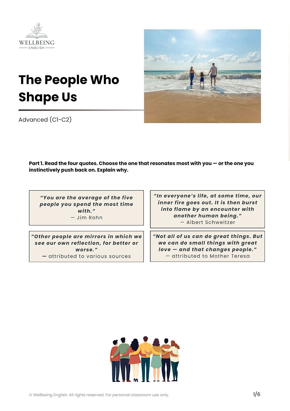 influential people ESL speaking lesson worksheet preview