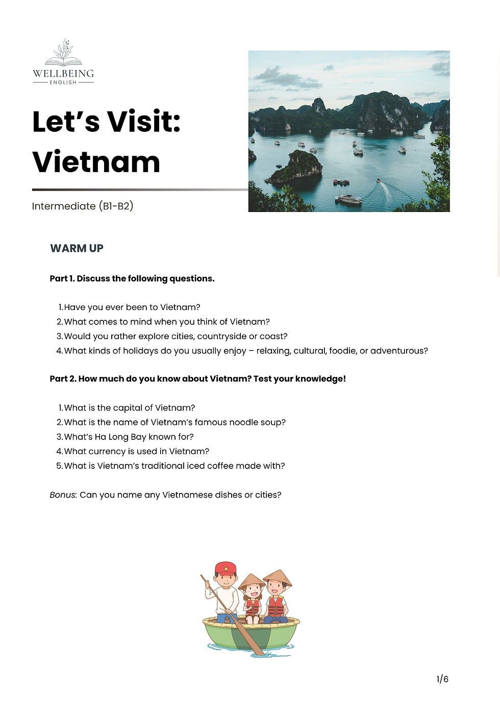 ESL travel lesson plan Vietnam preview