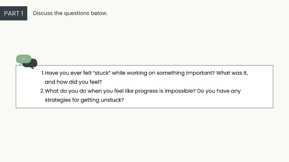 Why You Feel Stuck - and How To Get Motivated lesson plan preview.