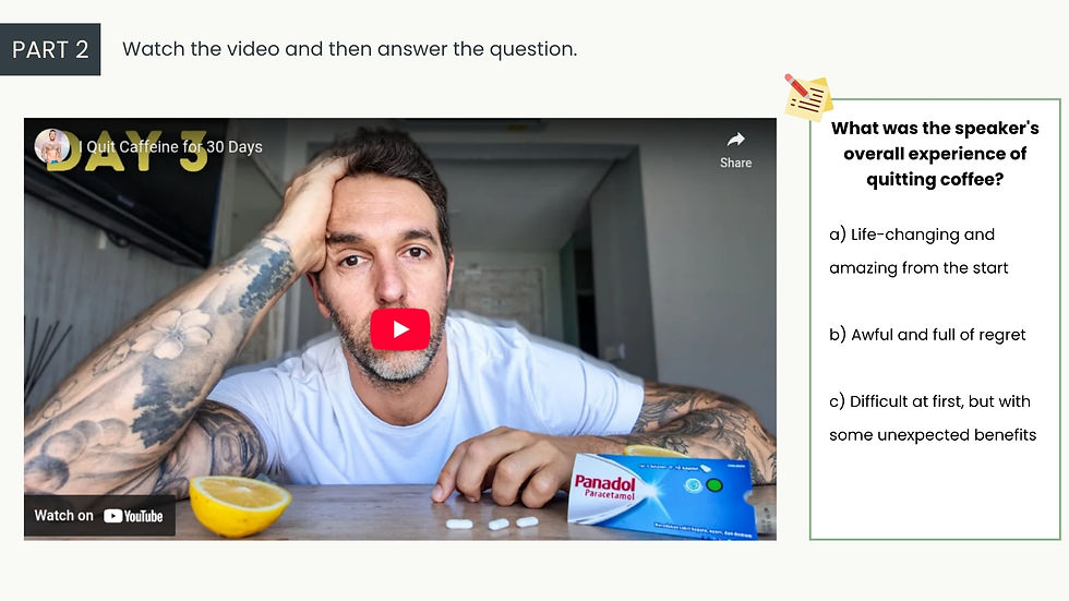 quit coffee ESL Lesson Plan Preview