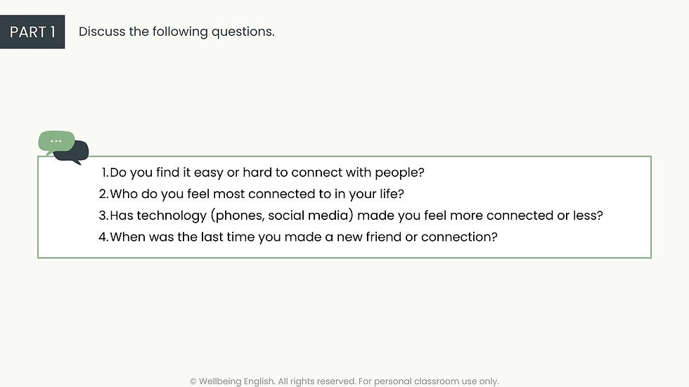 Thumbnail: Social connection ESL lesson plan preview