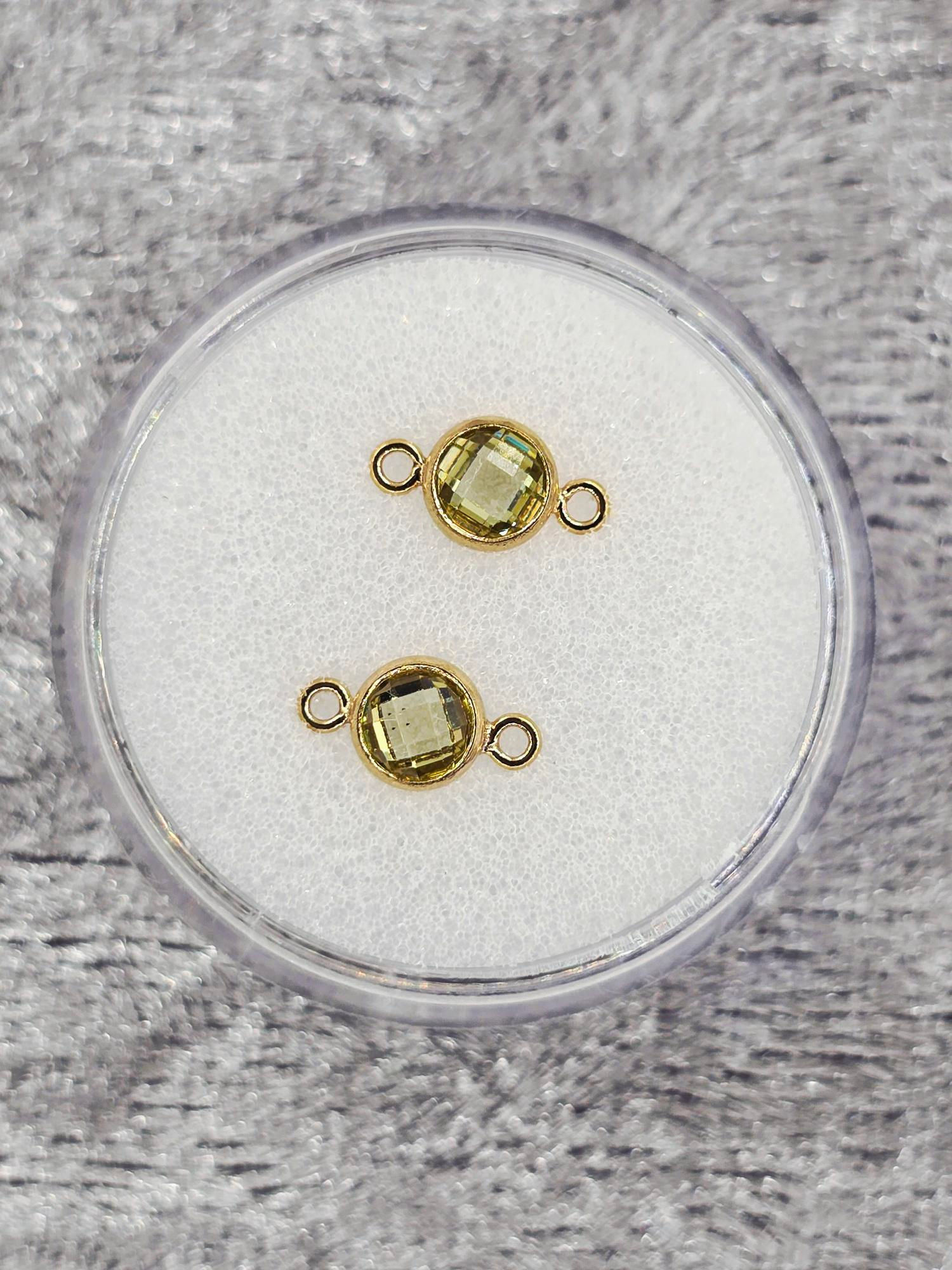 14kt Gold Filled Peridot Crystal (August Birthstone) Connector