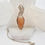 Thumbnail: Sterling Silver Wire Wrapped Peach Moonstone Necklace