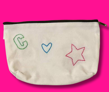 Example hand embroidered clothing and accessory project
