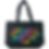 Thumbnail: hand beaded rainbow tote bag