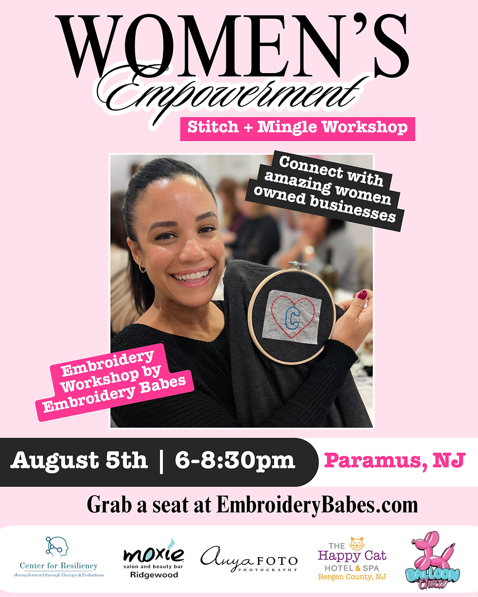 Women's Empowerment Embroidery Workshop 8/5 - Paramus, NJ