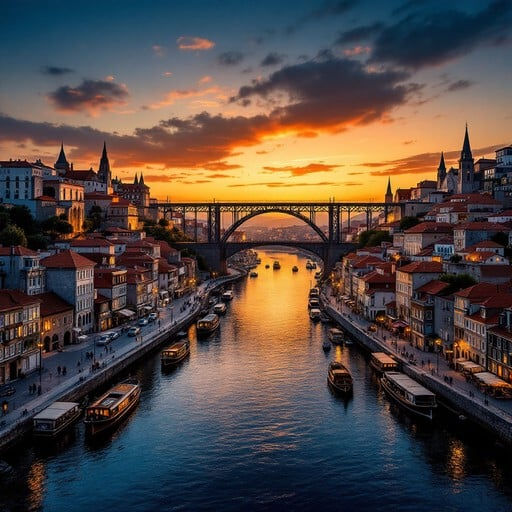 The Jewish presence in Porto, a Portuguese city on the Douro River, is one of the suggested topics to be studied in the symposium. The river forms part of the border between Spain and Portugal (Stockcake,com).