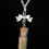 Miniature : Collier fiole billes couleurs or et nœud