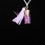 Miniature : Sautoir fiole billes violettes et pompon