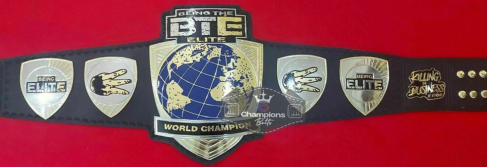 Thumbnail: BTE World Championship Leather Belt 24KT Gold Zinc 4MM Plates