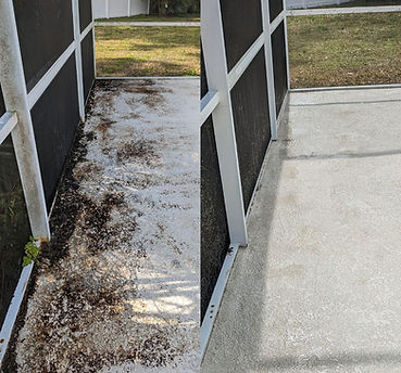 Pool Deck and Screen Enclosure transformation before and after