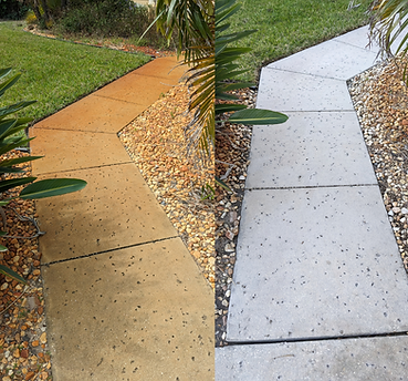 Sidewalk Rust Removal transformation before and after
