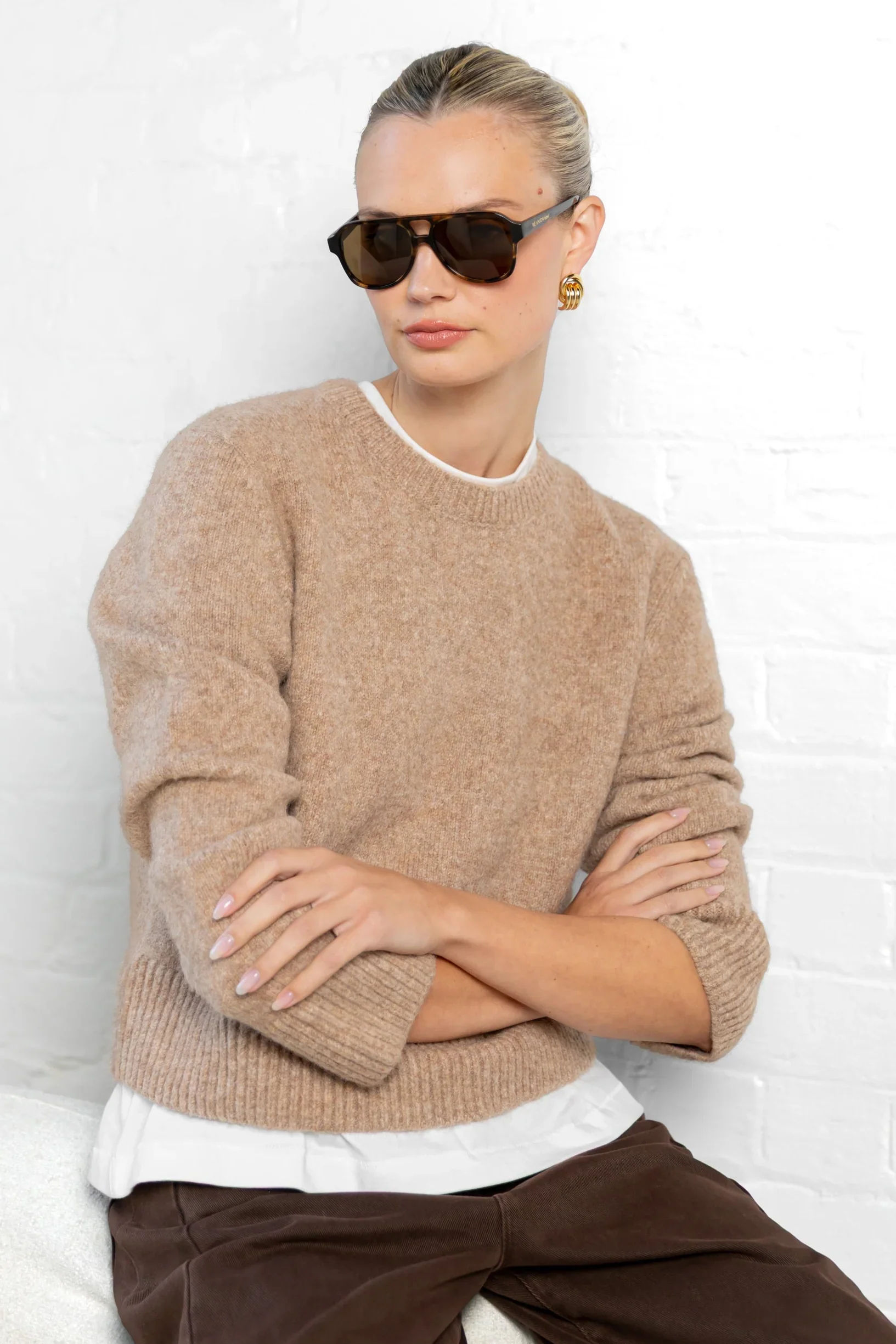 Enhance biscuit soft  crewneck