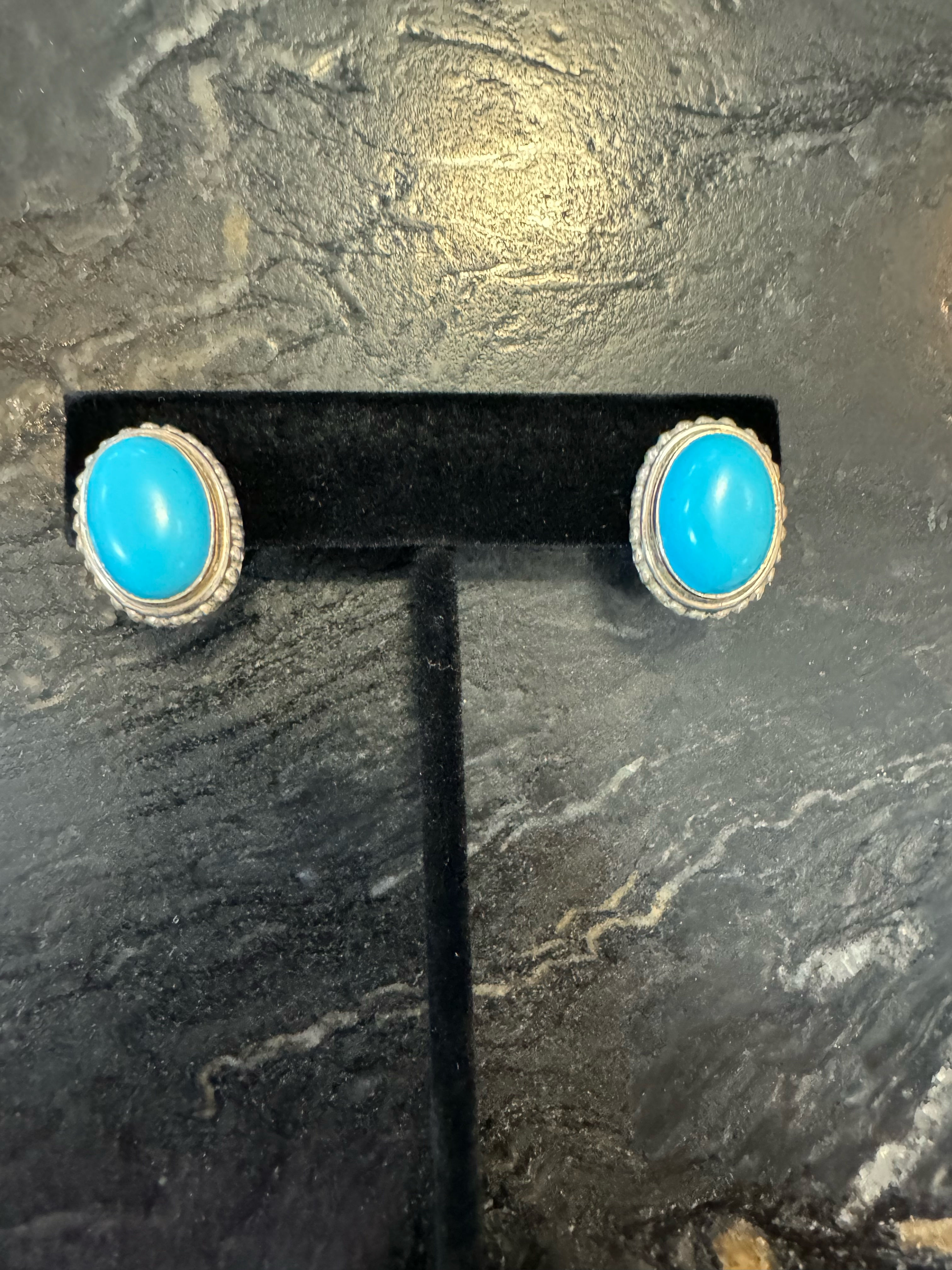 Turquoise Oval Stud