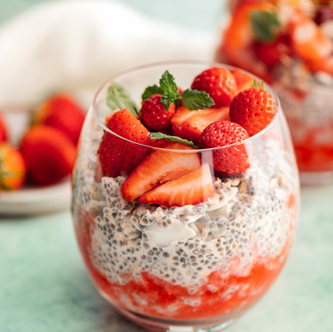 Smashed Strawberry Chia Pudding Recipe