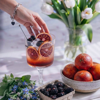 Blackberry & Blood Orange Infused Water