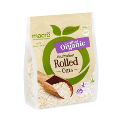 Macro Organic Rolled Oats 500g
