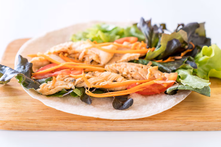 Easy low carb salad wraps.