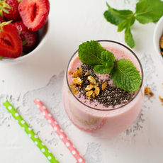 High Protein Strawberry Breakfast Smoothie Recipe