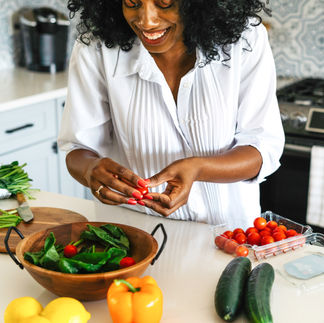 Woman Making A Healthy Salad