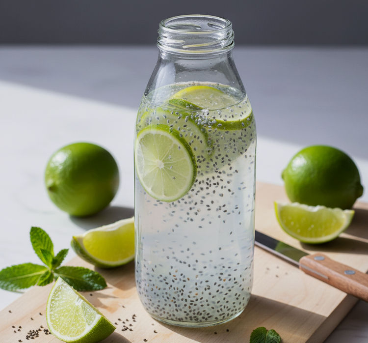 Lime Flavoured Chia Fresca Water Recipe