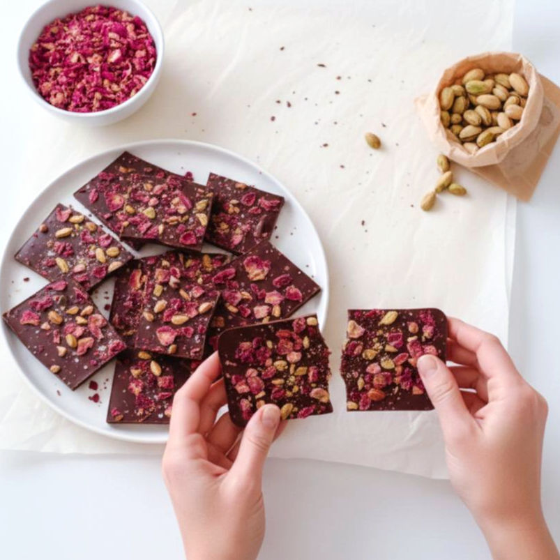 Healthy Chocolate Bark Recipe with Collagen & Probiotics