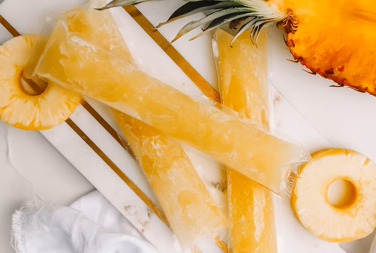 Pineapple & Coconut Collagen Glow Pops with The Gut Co REPAIR by Eat Nourish Glow