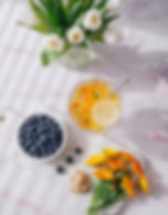 Blueberry Lemon Calendula Infused Water Recipe For Glowing Skin by Eat Nourish Glow