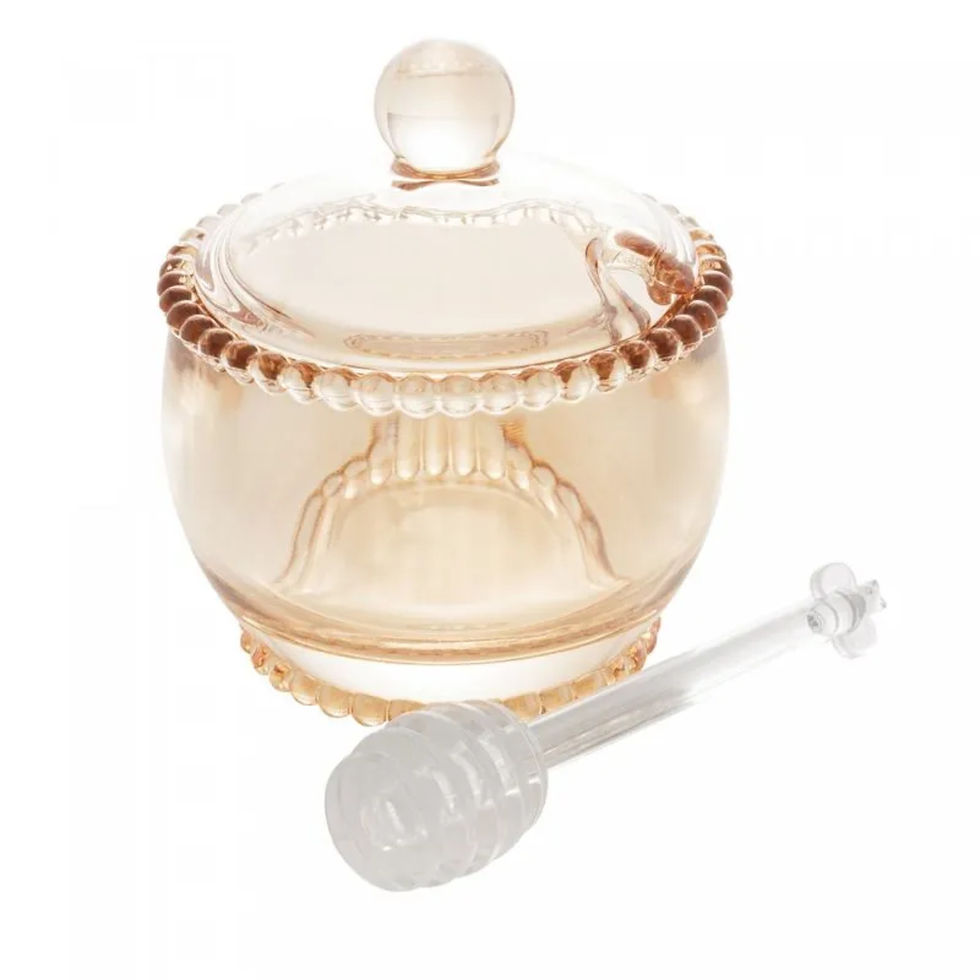 Meleira de Cristal com Pegador Pearl Âmbar Metalizado 200 ML