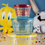 Miniatura: Tigela Americano Looney Tunes Com Tampa Azul 350 ML