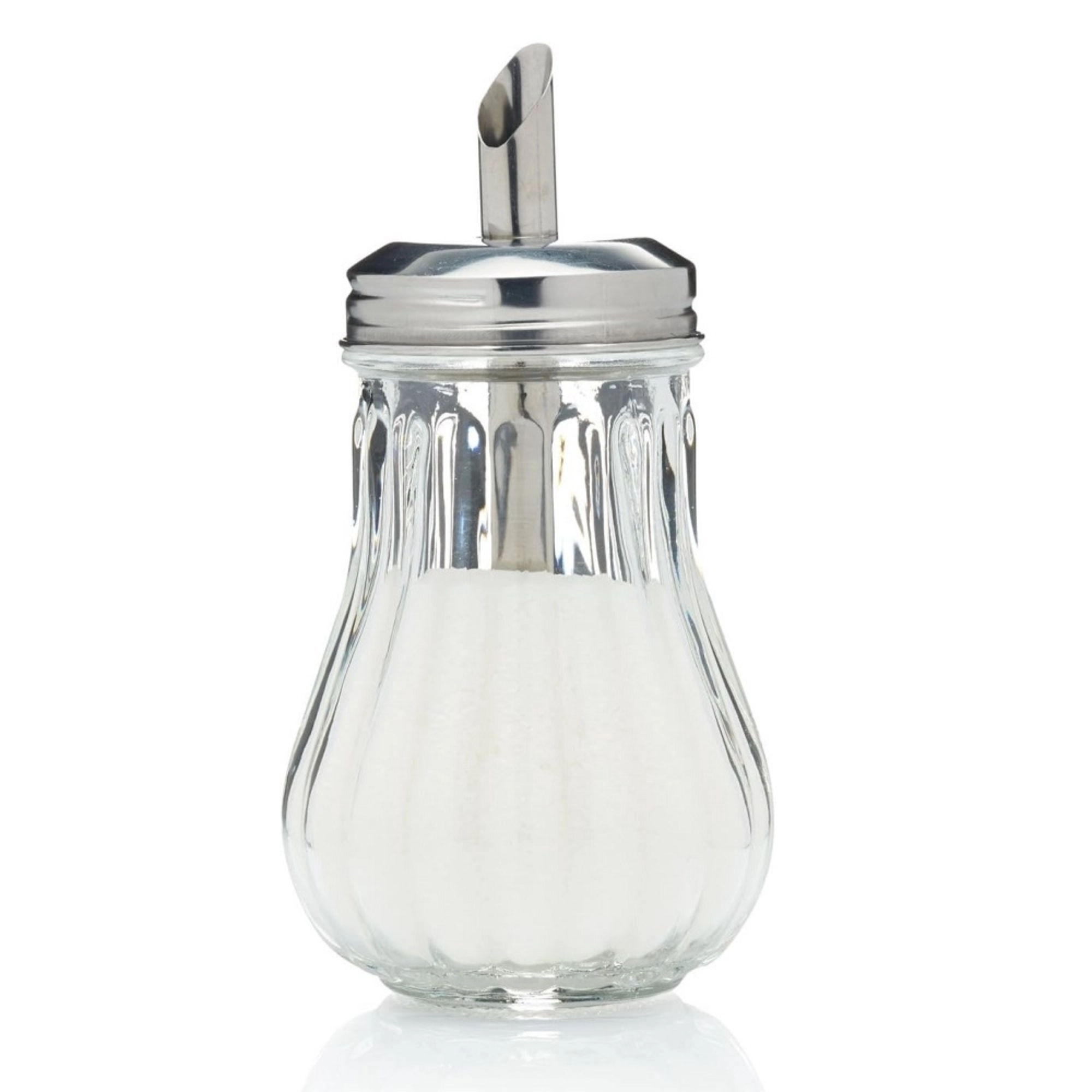 Açucareiro de Vidro com Tampa de Inox 190 ML