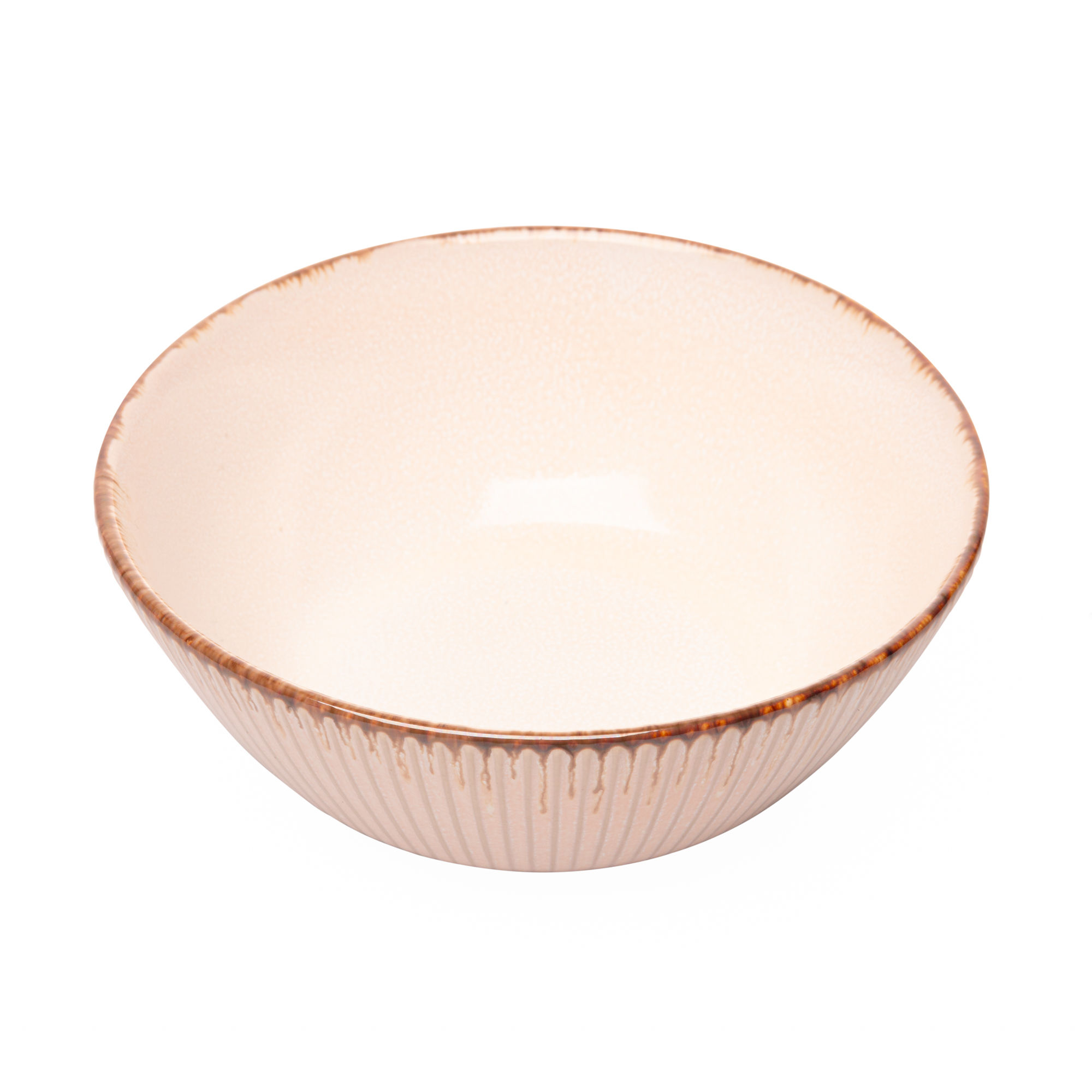 Bowl de Cerâmica Linear Branco 16cm x 7cm - Lyor