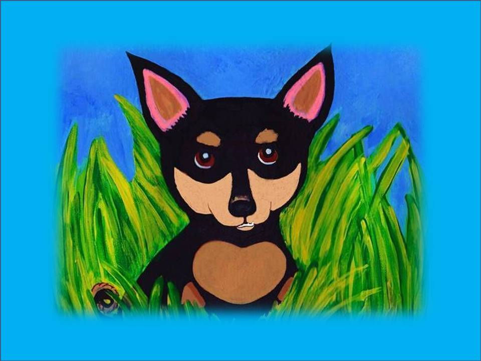 6 Small Postcards - Addy in Grass