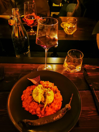 Rödbetsrisotto med burrata