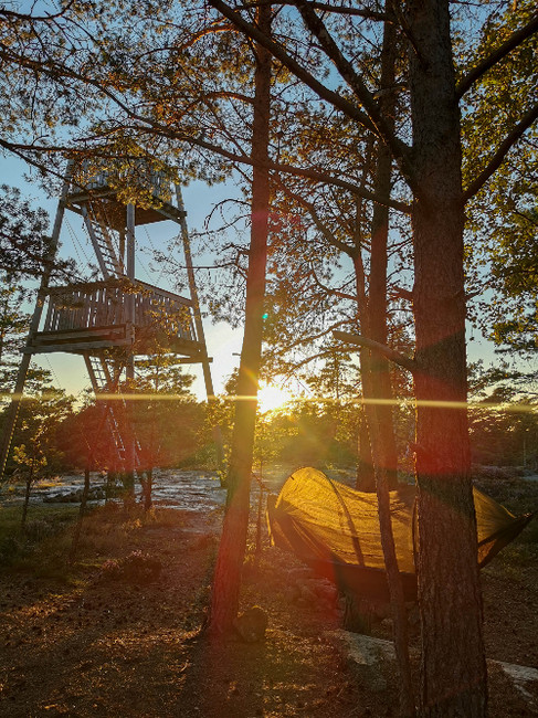 Hängmatta vid utsiktstorn