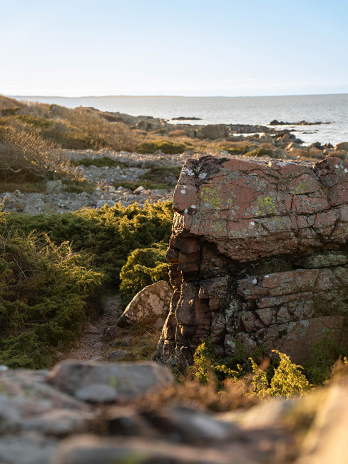 Magiskt ljus på klippor