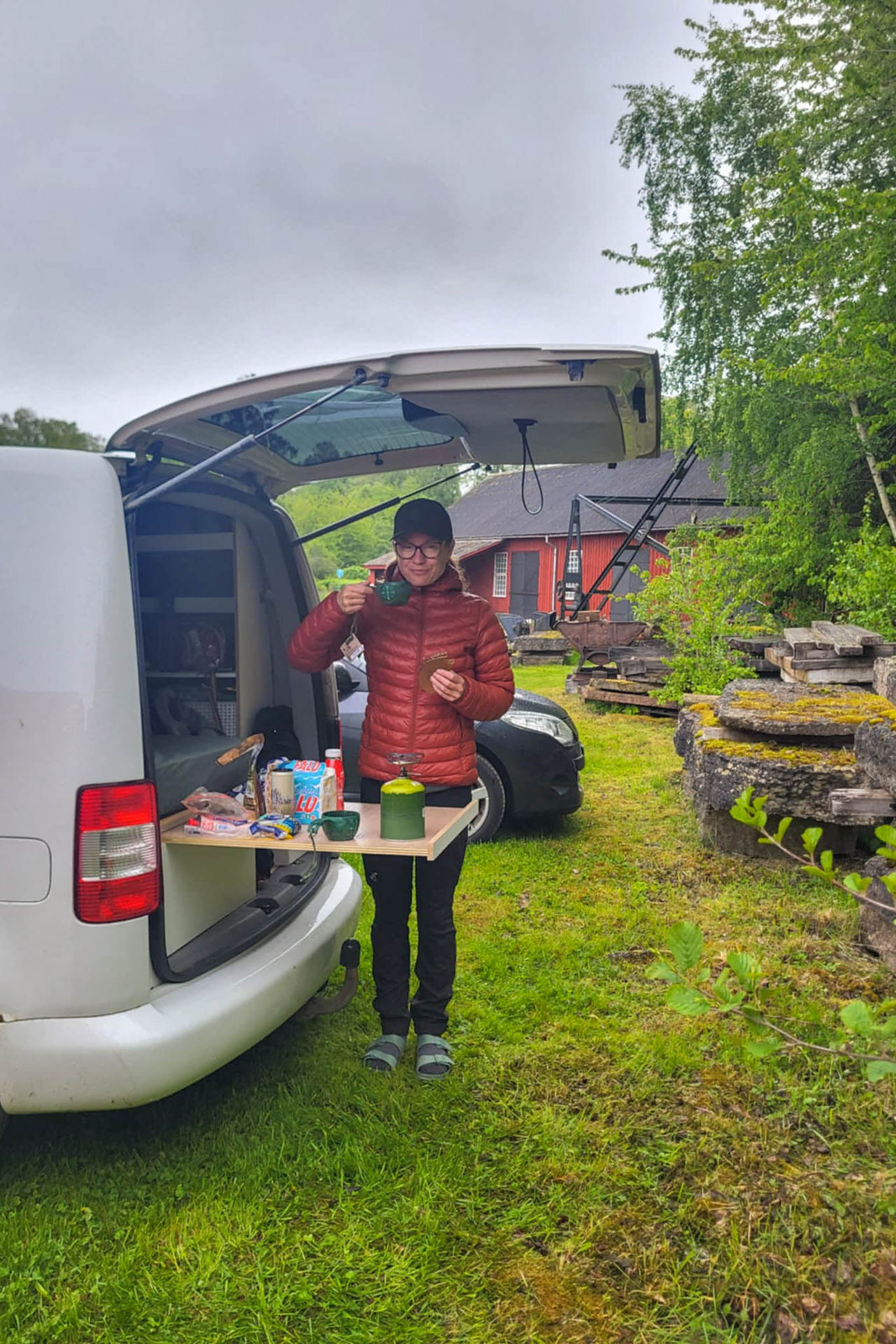 Frukost i bilen