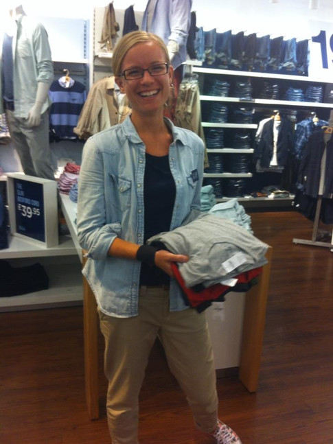 Jag jobbar på GAP i London