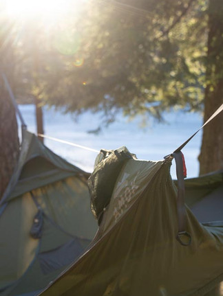 Amok hammock i motljus