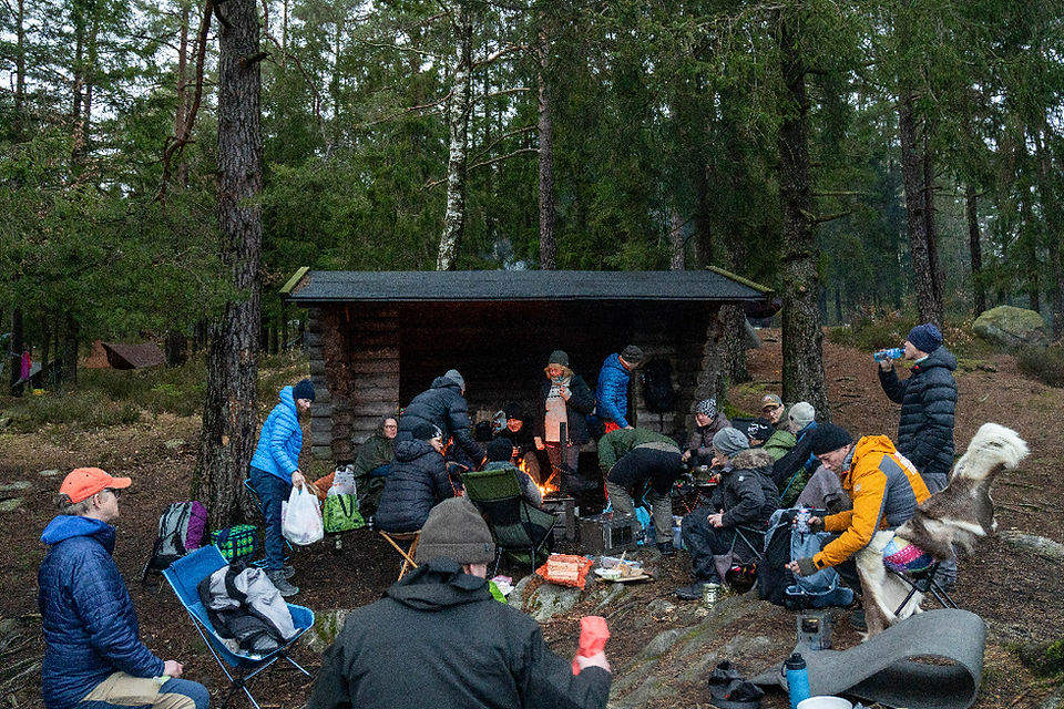 Samling I vindskydd