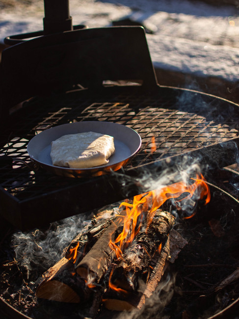 Mat över eld